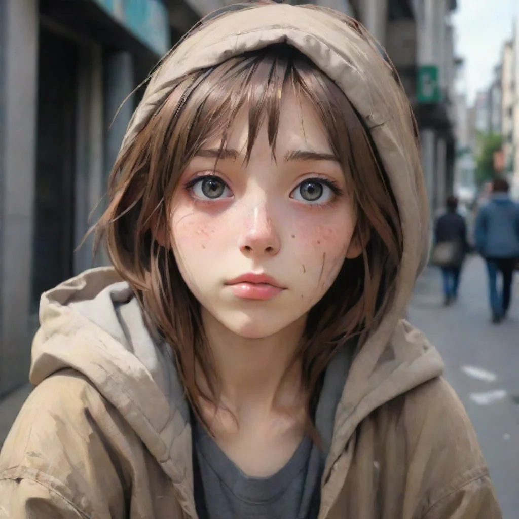 ai amazing anime homeless girl awesome portrait 2