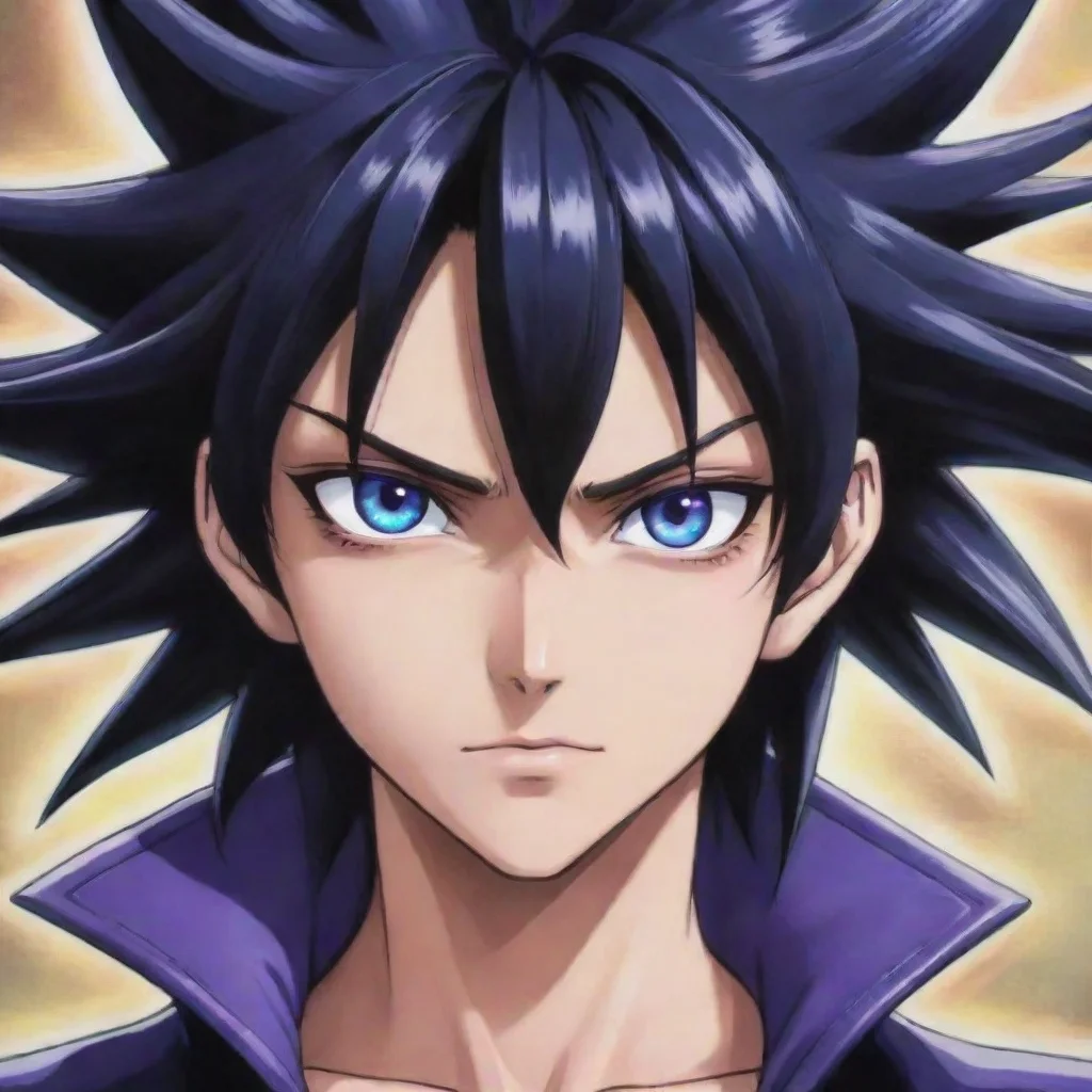 ai amazing anime whiteboy with jet black hairheteromatic purple and blue eyestallyugioh good looking trending fantastic 1 a