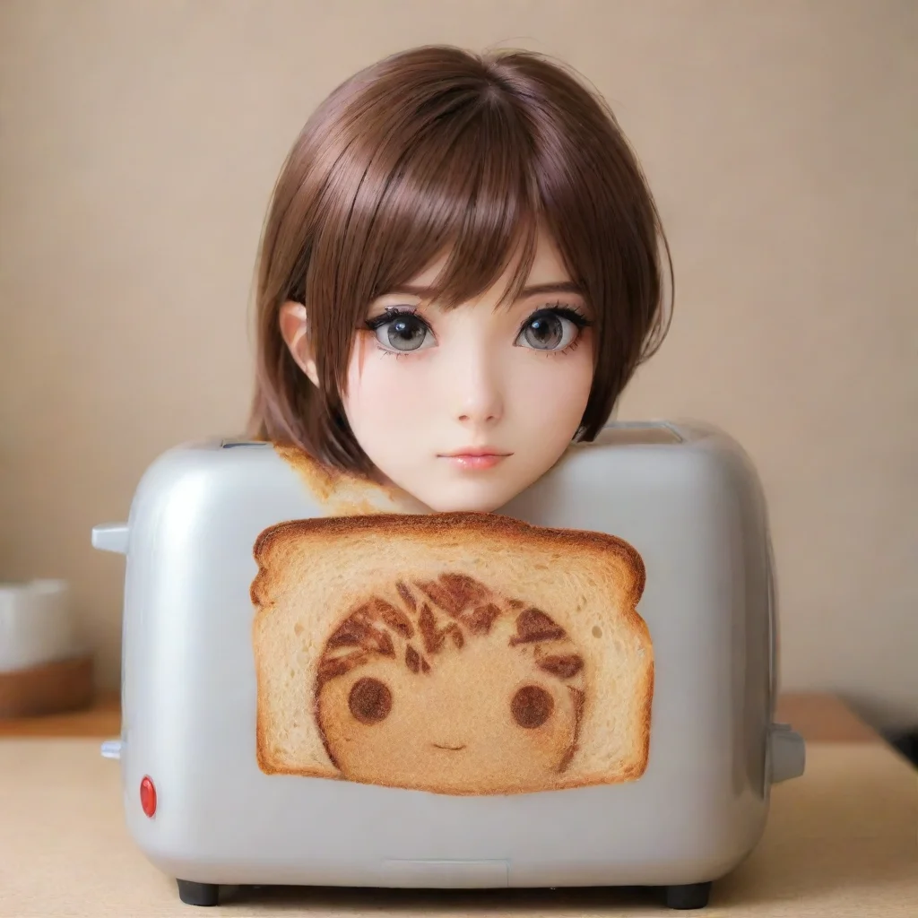 amazing anime woman on a toaster awesome portrait 2