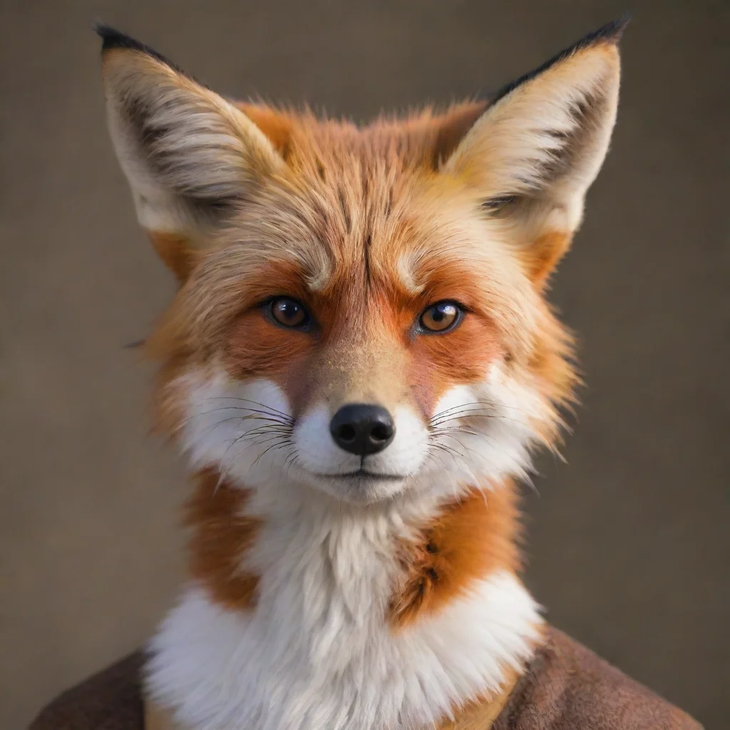 amazing anthro male red fox awesome portrait 2