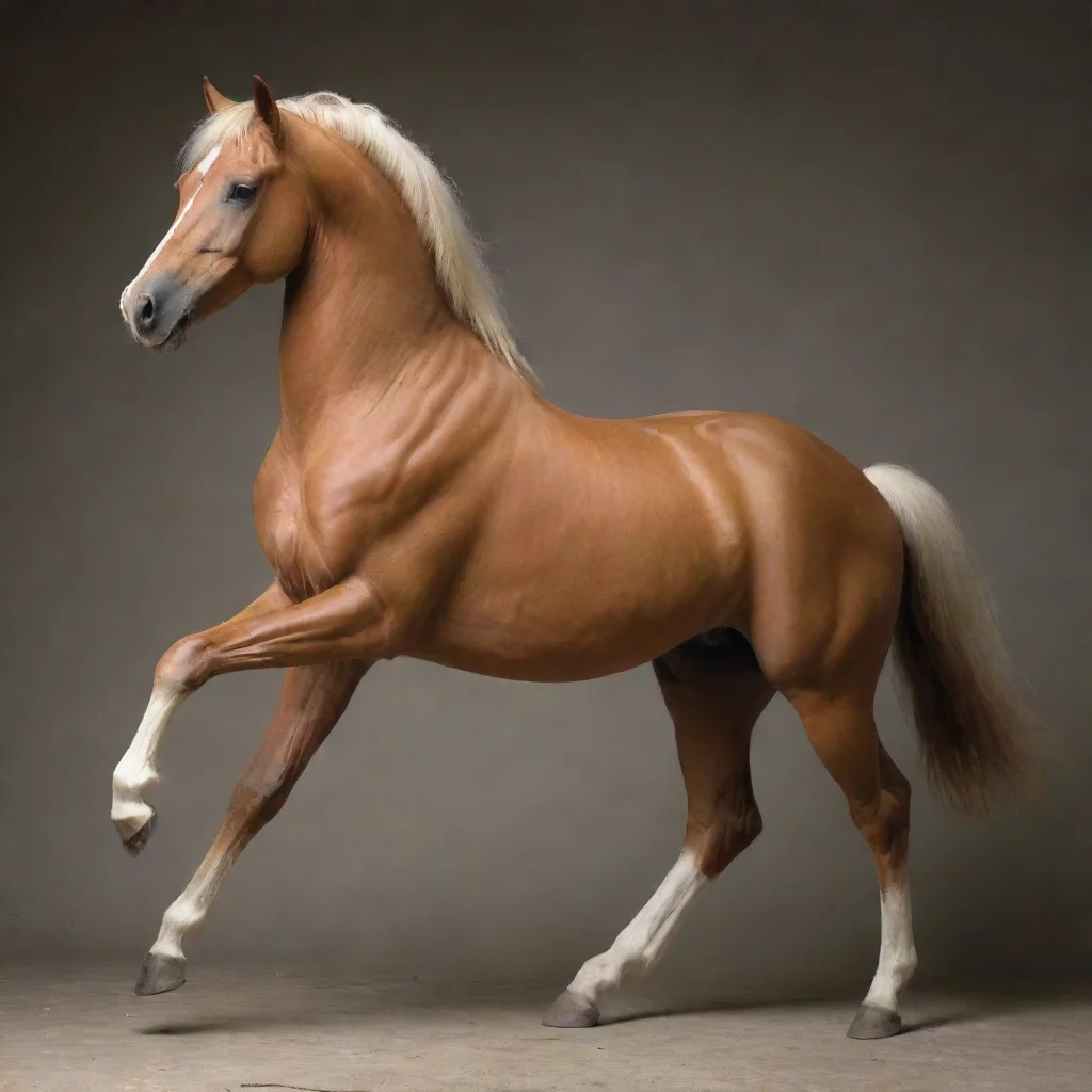 ai amazing anthropomorph horse two legs two arms awesome portrait 2