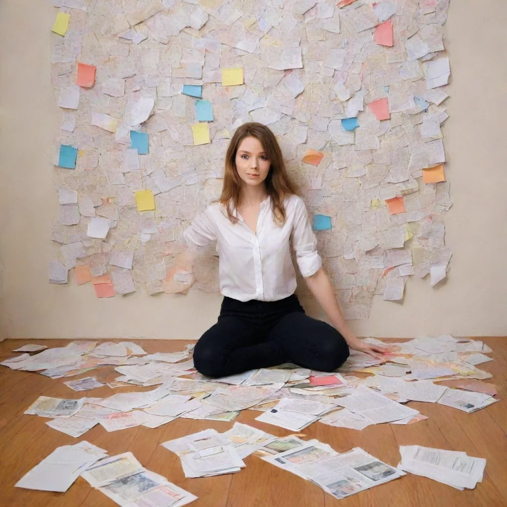 ai amazing arrange papers categorically on the floor of a room awesome portrait 2