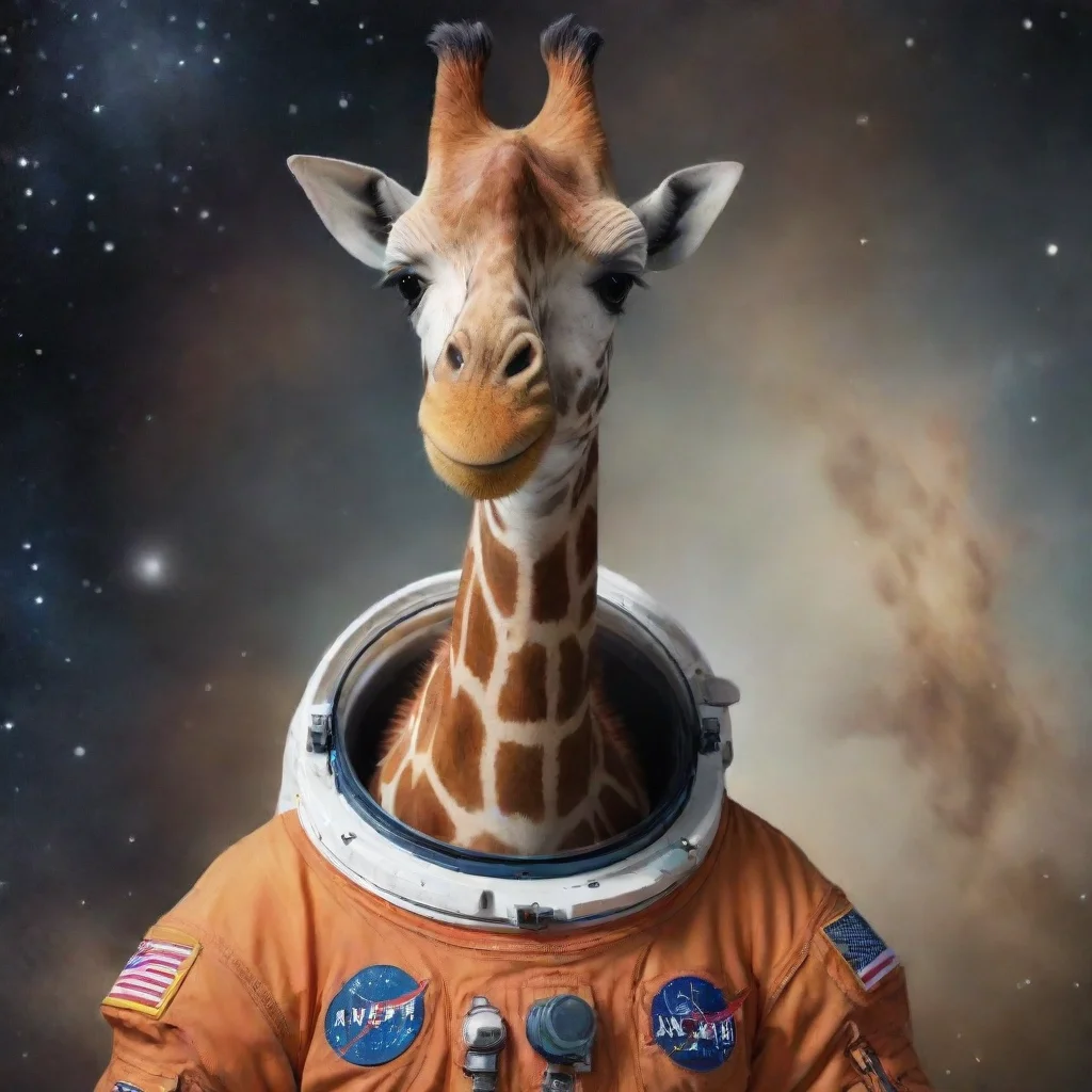 ai amazing astronaut giraffe awesome portrait 2