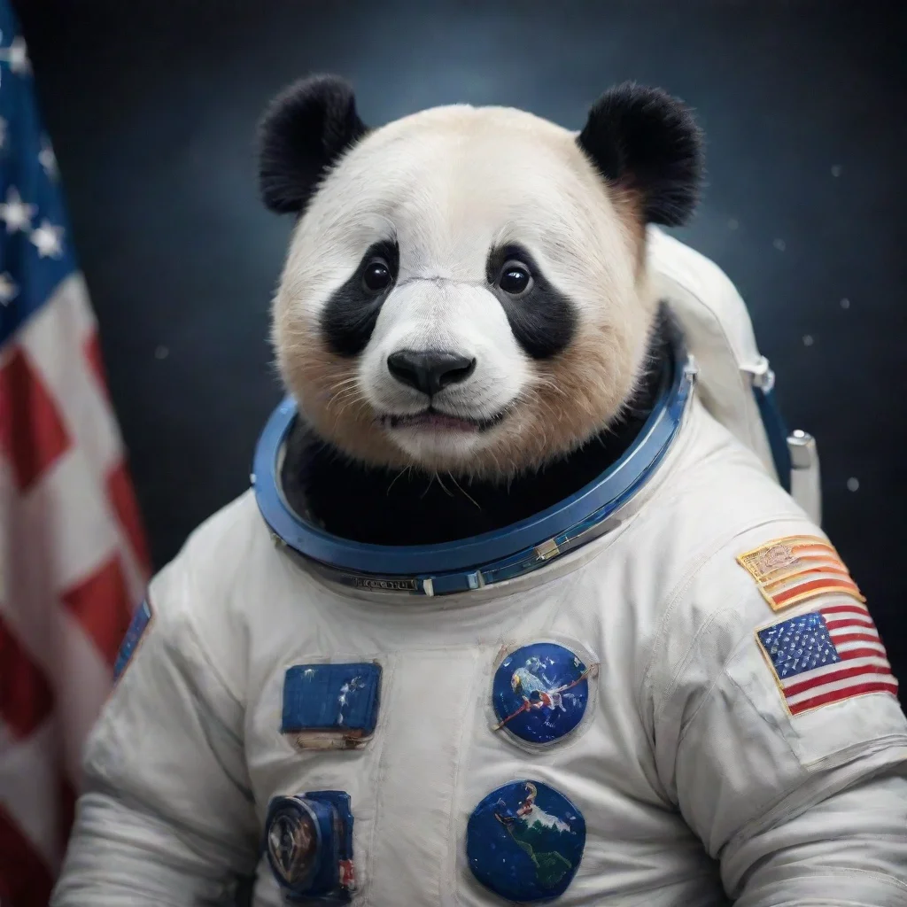 ai amazing astronaut panda awesome portrait 2