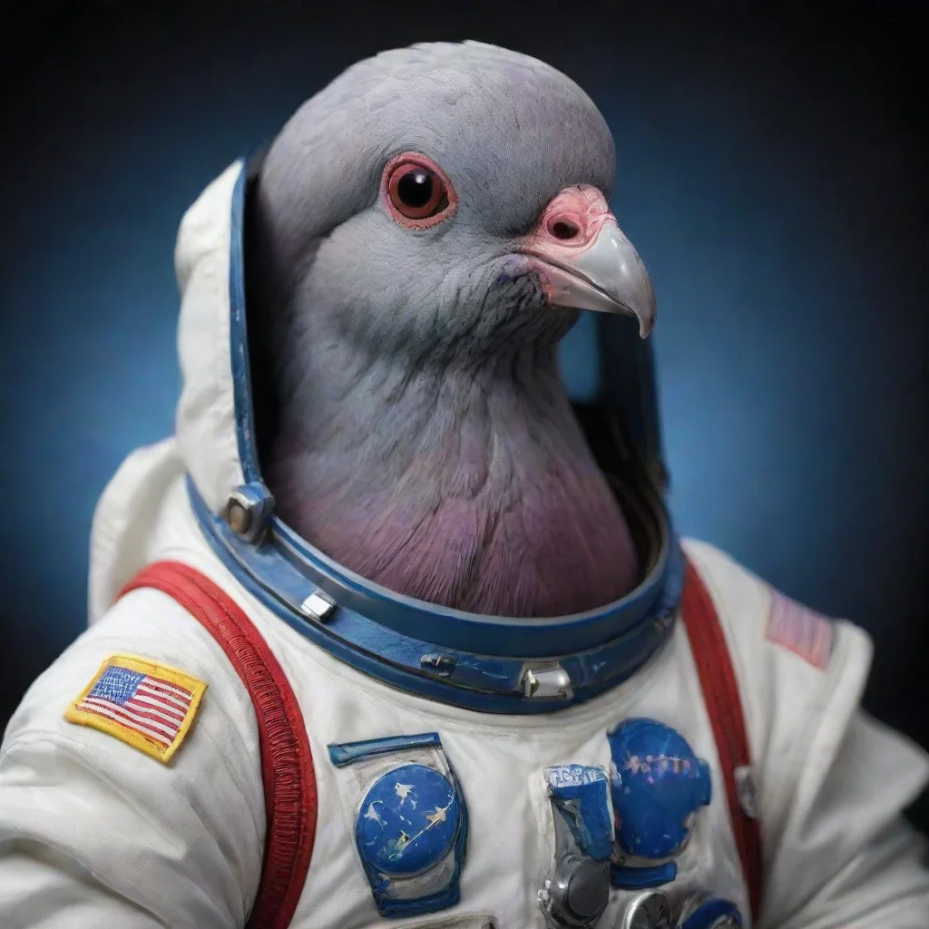 ai amazing astronaut pigeon awesome portrait 2