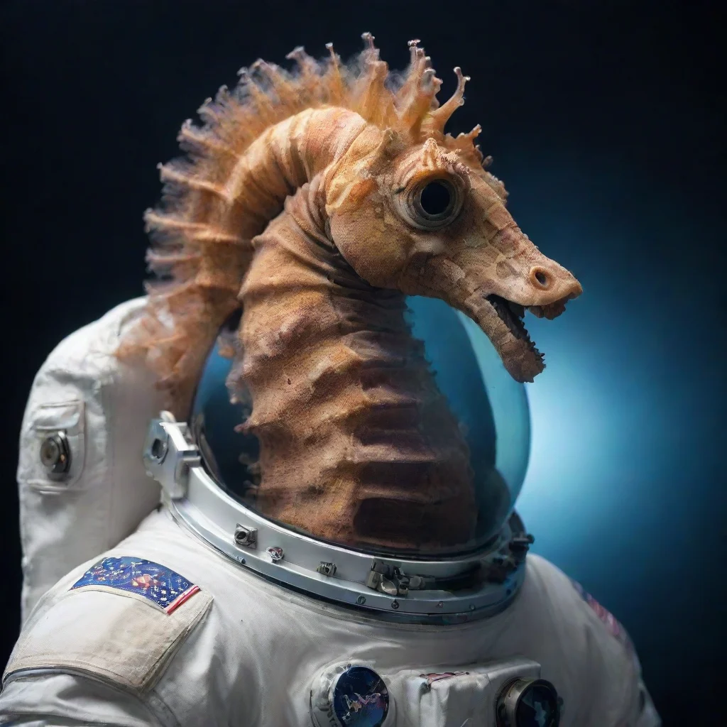 ai amazing astronaut seahorse awesome portrait 2