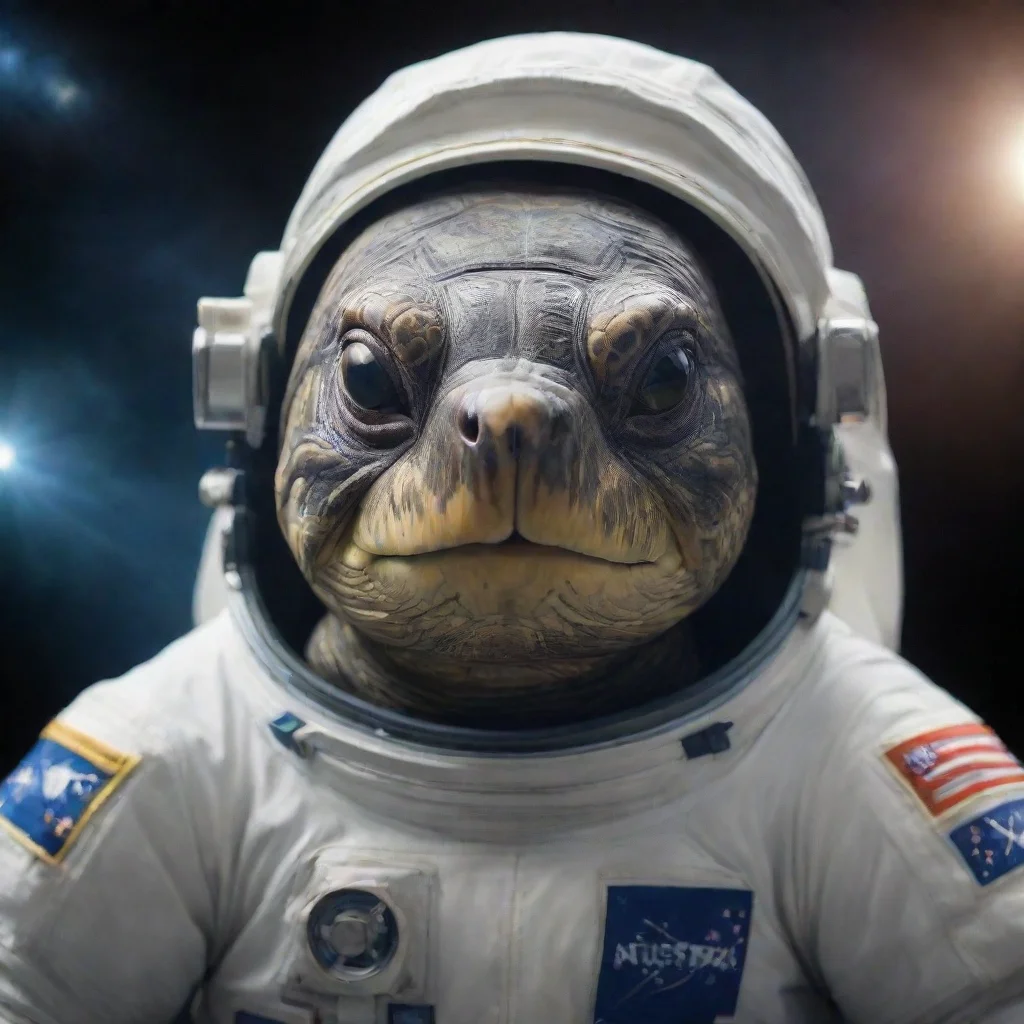 ai amazing astronaut turtle awesome portrait 2