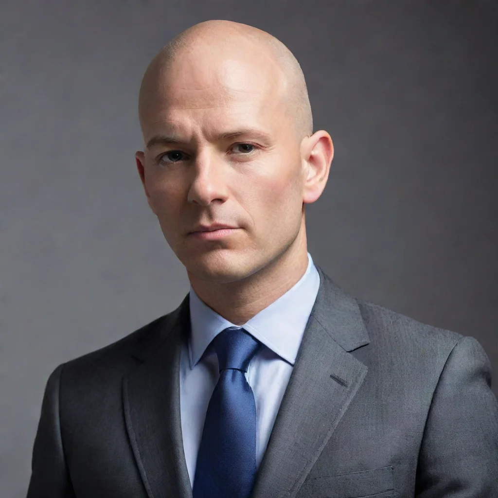 ai amazing bald business man in suit awesome portrait 2