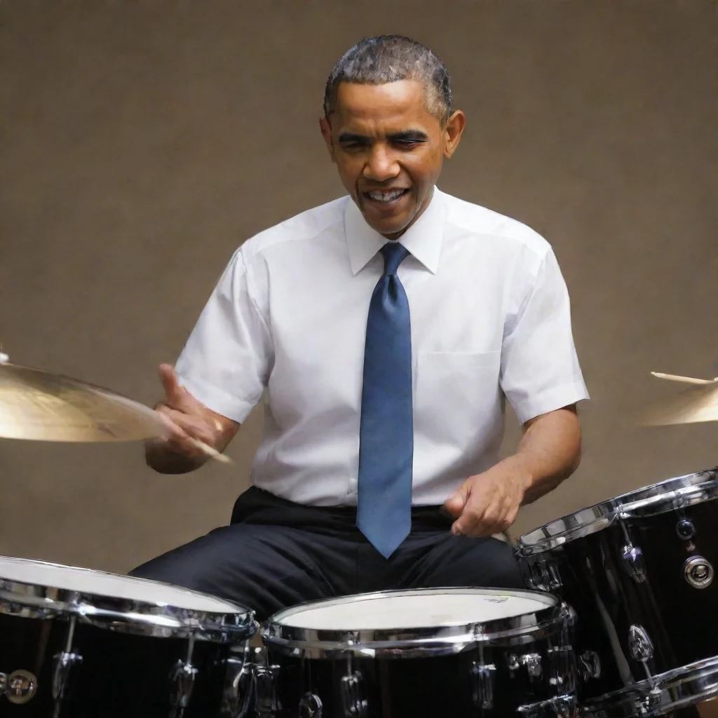 ai amazing barack obama playing drums awesome portrait 2