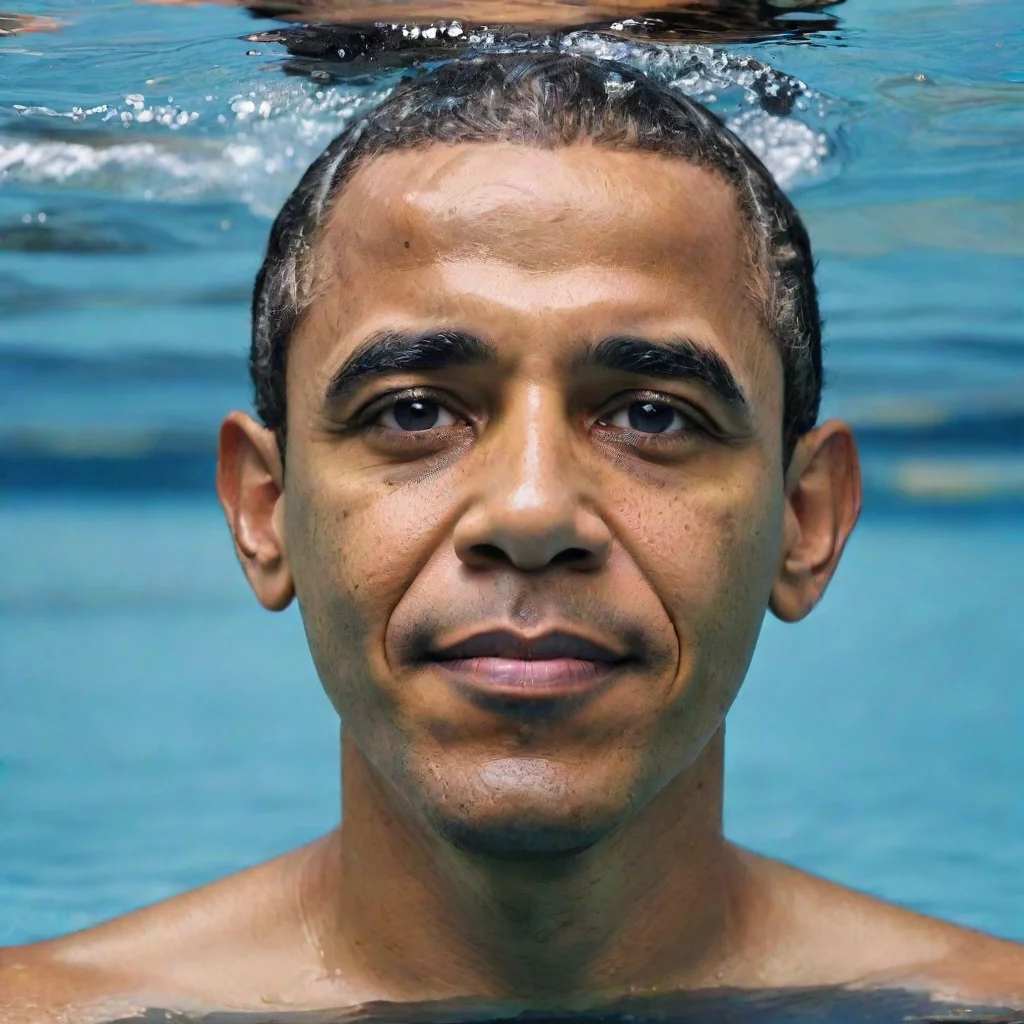 ai amazing barack obama swimming awesome portrait 2
