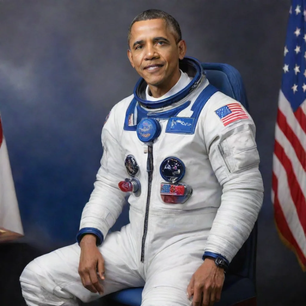 amazing barrack obama in space suit awesome portrait 2