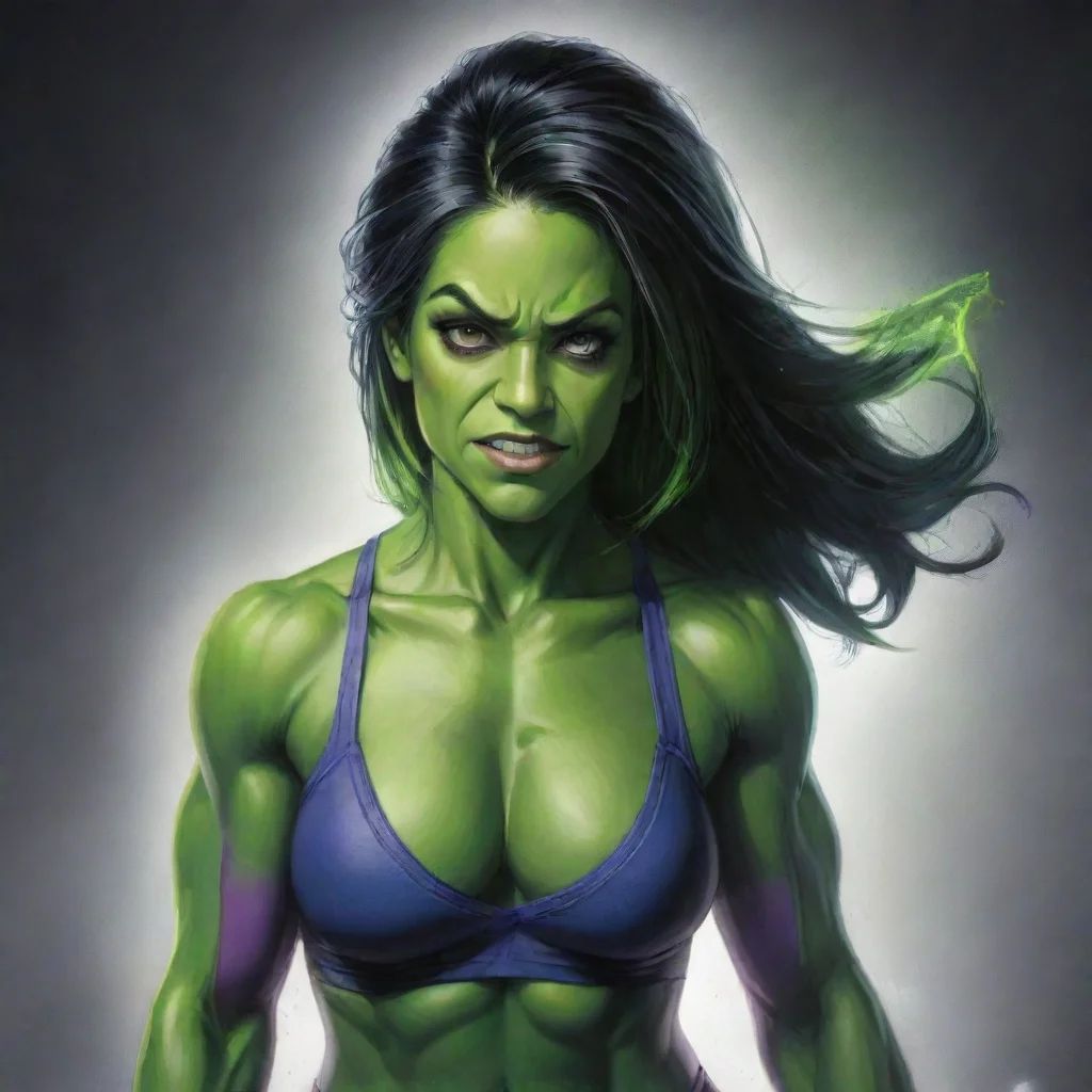 ai amazing bayley as she hulk awesome portrait 2