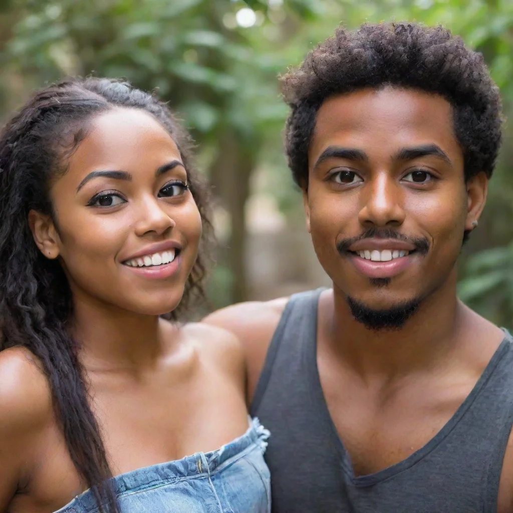 amazing beautfiul black girl tryna say hi to a mexican dude awesome portrait 2 wide