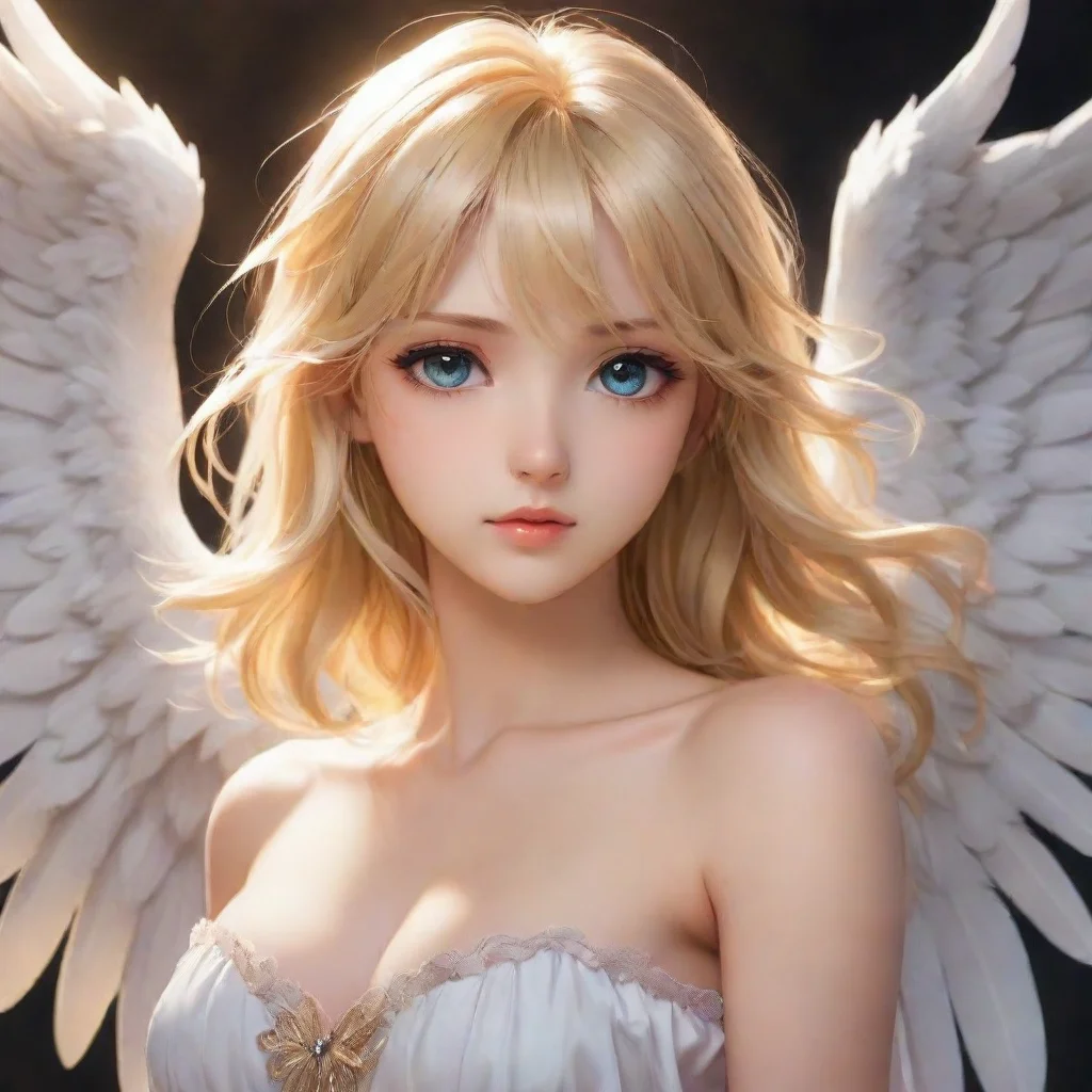 ai amazing beautiful blonde anime angel awesome portrait 2