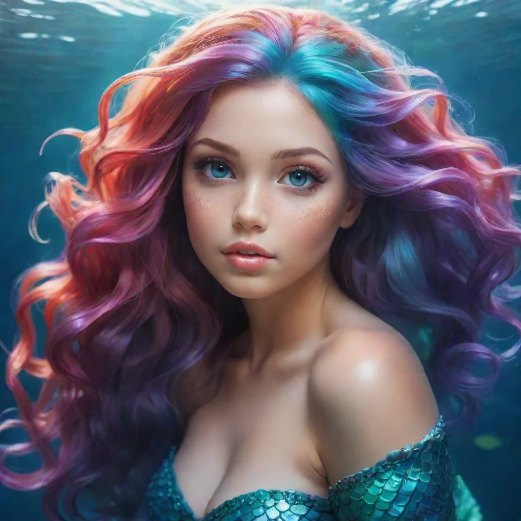 ai amazing beautiful mermaid girlawesome portrait 2