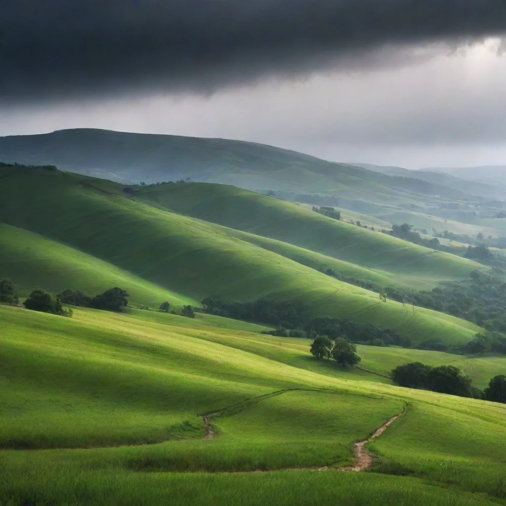 ai amazing beautiful raining landscape rolling hills pristine land epic hd aesthetic awesome portrait 2 wide