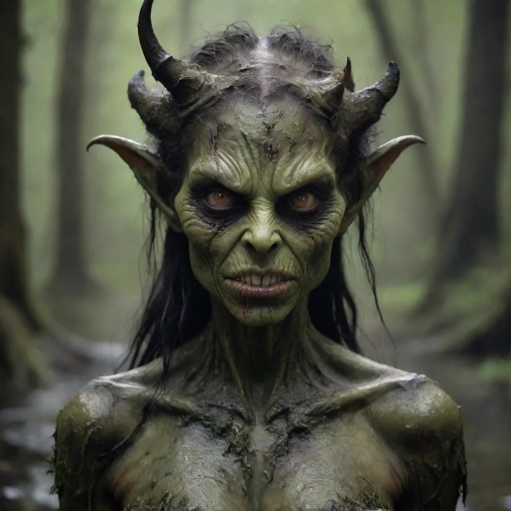 ai amazing beautiful swamp demon wife awesome portrait 2