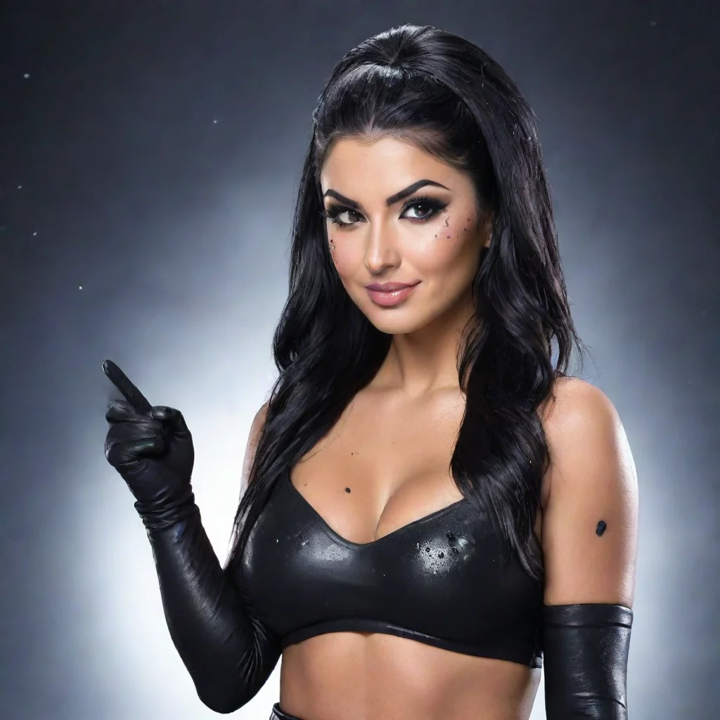  amazing billie kay on wwe smackdown smiling with black gloves and gun and mayonnaise splattered everywhere awesome portr