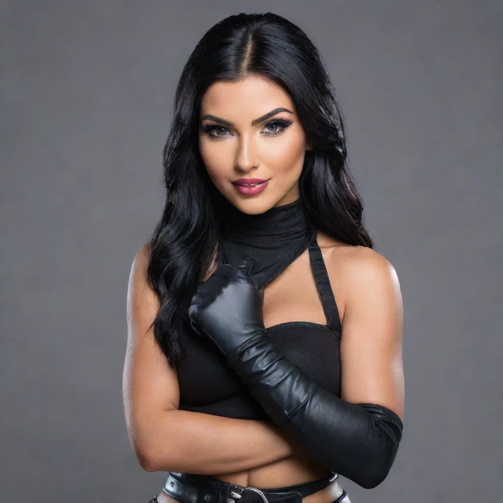  amazing billie kay smiling with black gloves and gun awesome portrait 2