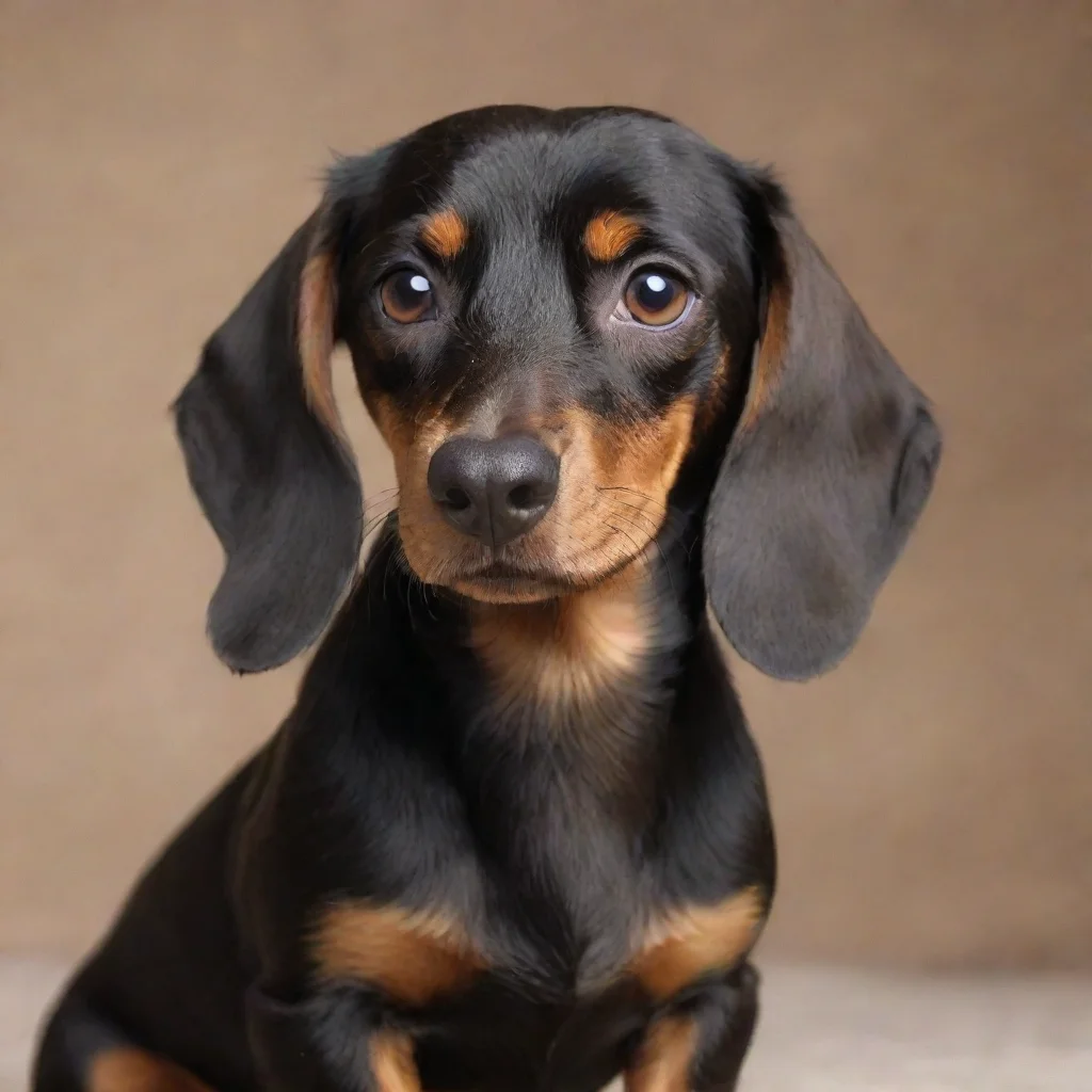 ai amazing black and brown dachshund named schultzawesome portrait 2