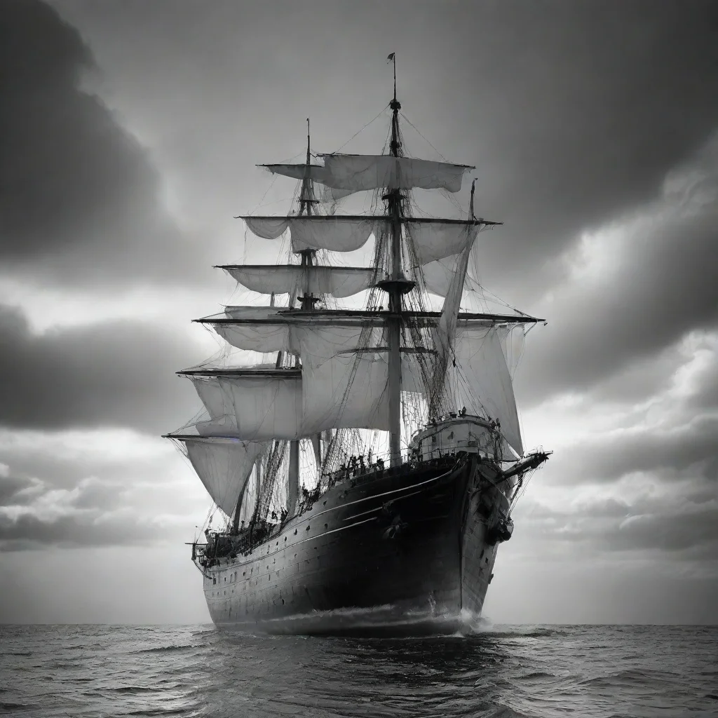 amazing black and white image of a ship awesome portrait 2