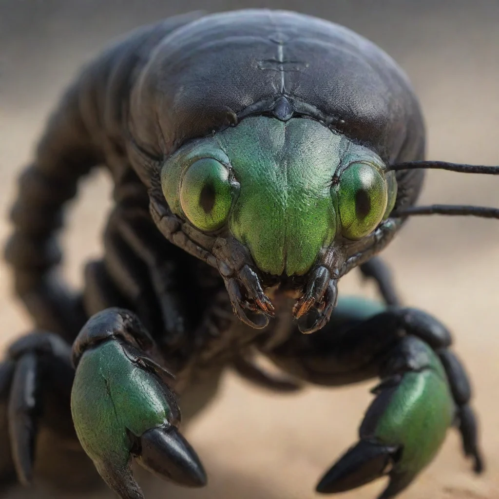 amazing black desert scorpion green eyes awesome portrait 2
