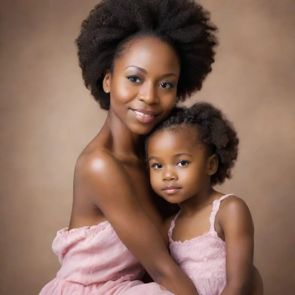 ai amazing black mother with her daughter awesome portrait 2