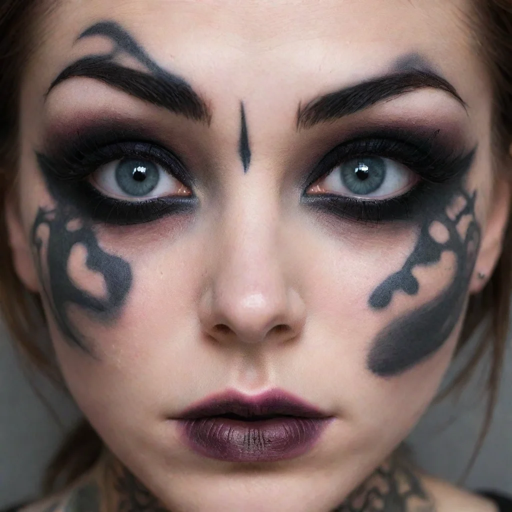 ai amazing black sclera tattooed eyes awesome portrait 2