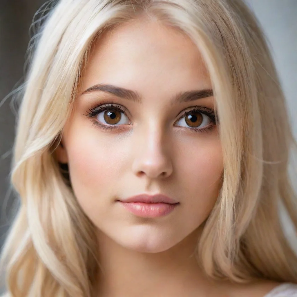 ai amazing blond girl with brown eyes awesome portrait 2