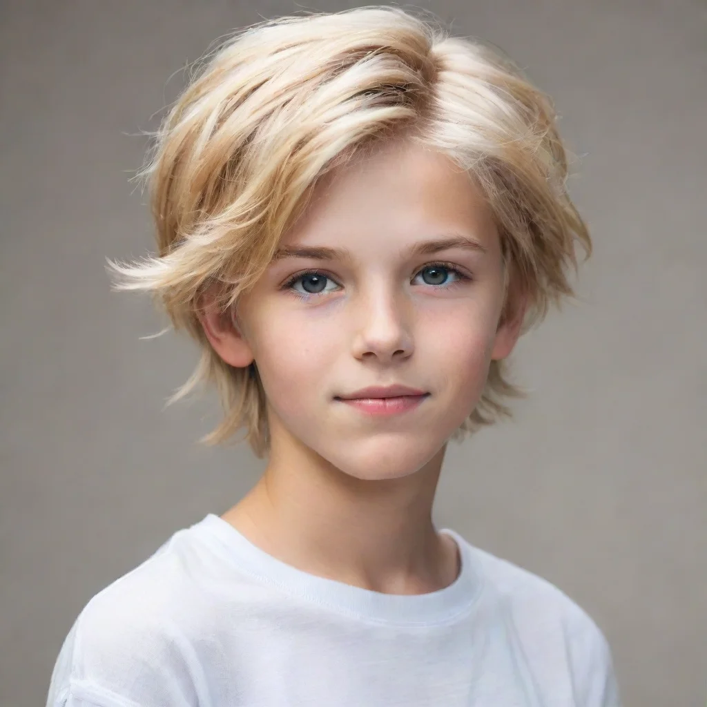 ai amazing blonde hair boy awesome portrait 2
