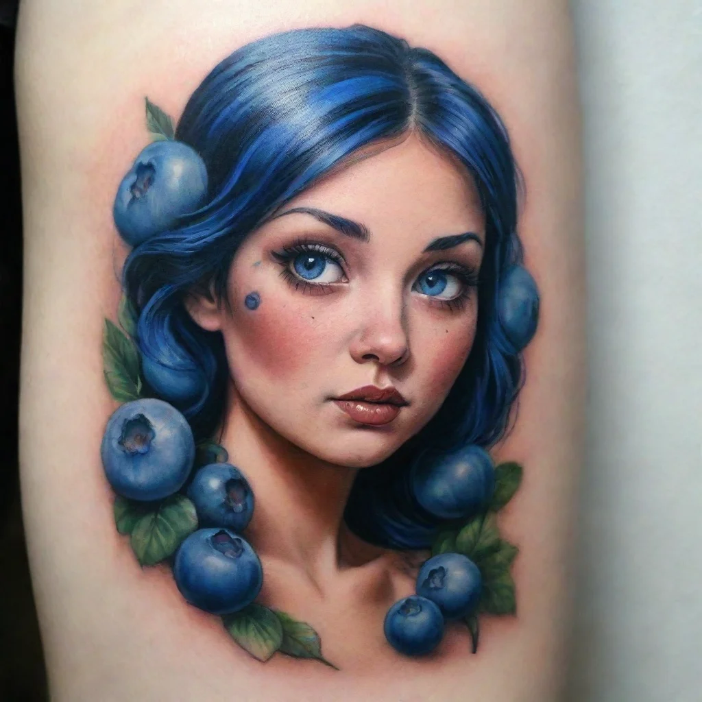 ai amazing bluberry tattoo awesome portrait 2