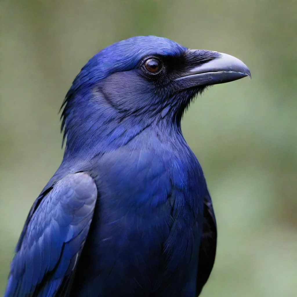 ai amazing blue raven awesome portrait 2