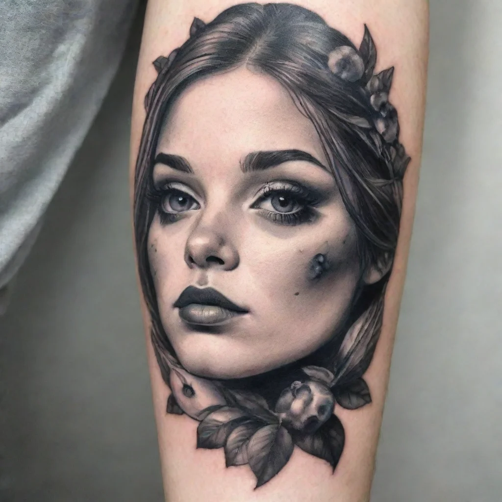  amazing blueberry black and white fine line tattoo awesome portrait 2