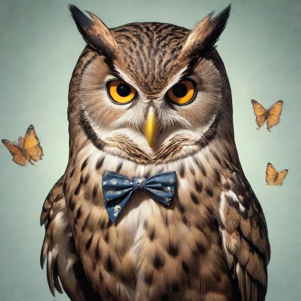 ai amazing bow and owl with a owl logo on it comic book awesome portrait 2