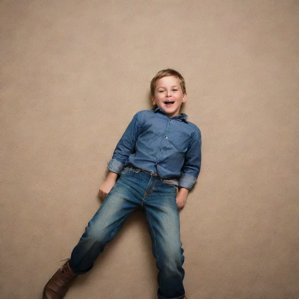 ai amazing boy laying on floor being trampled awesome portrait 2