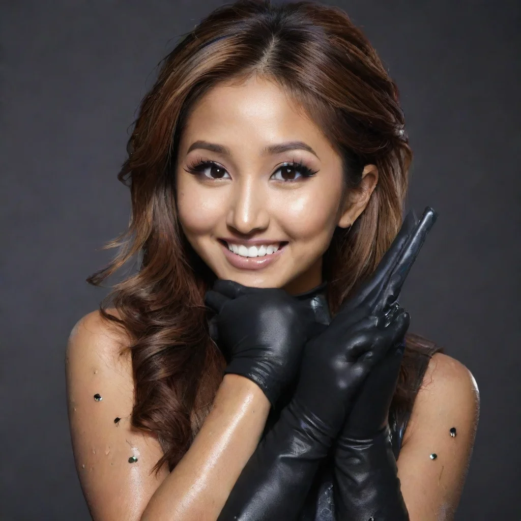 amazing brenda songsmilingwith black nitrile gloves and gun and mayonnaise splattered everywhere awesome portrait 2