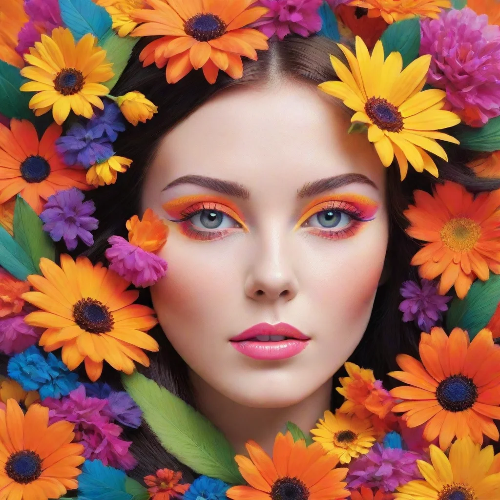  amazing brightly colored graphic flowers in partrl cokors awesome portrait 2