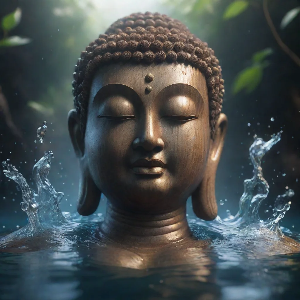 ai amazing buddha made of water cinematic lighting hyper detailed cgsociety 8k high resolution symmetrical beautiful elegan