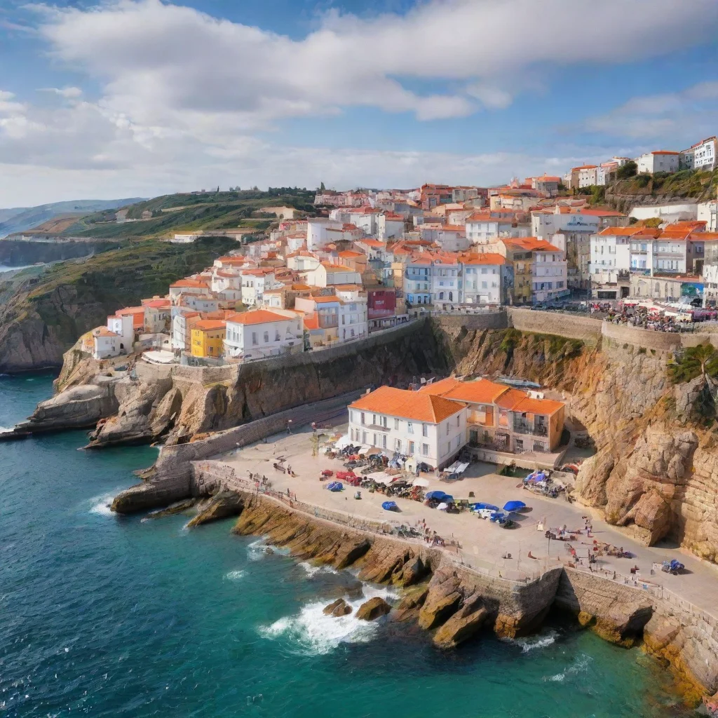 ai amazing busy portuguese coastal town hd aesthetic best quality with strong vibrant colors awesome portrait 2 wide