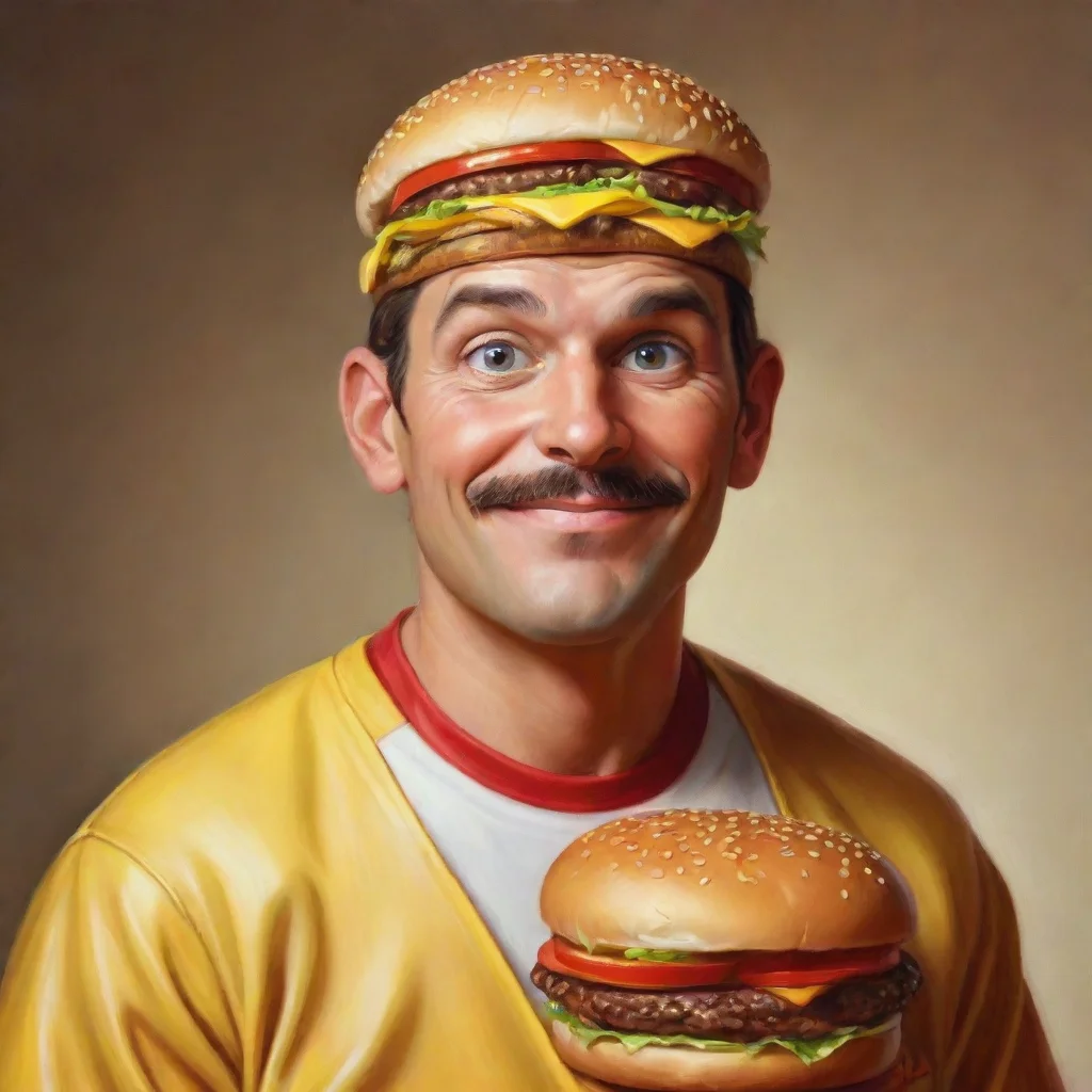 ai amazing cartoon cheeseburger man awesome portrait 2