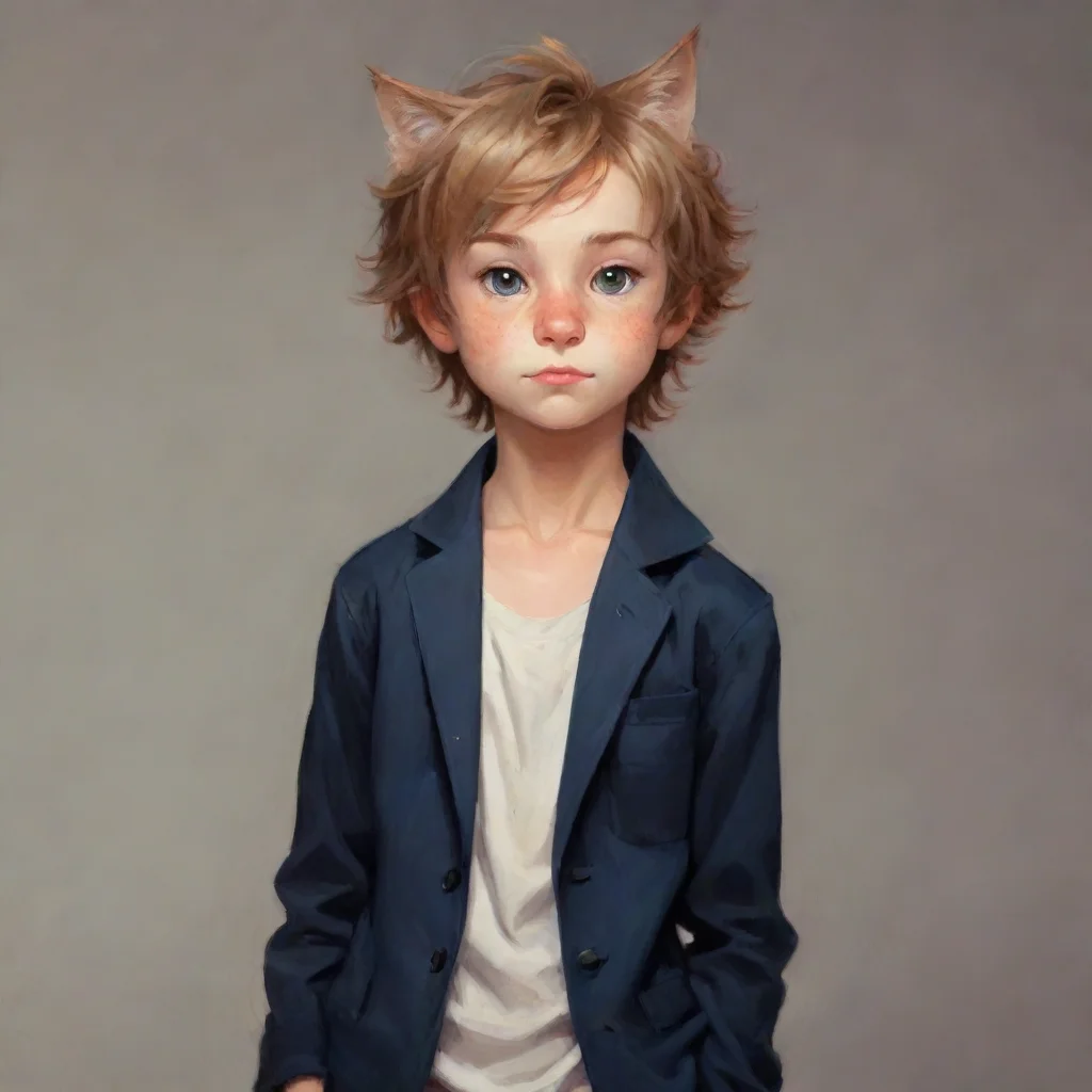 ai amazing cat boy awesome portrait 2 tall