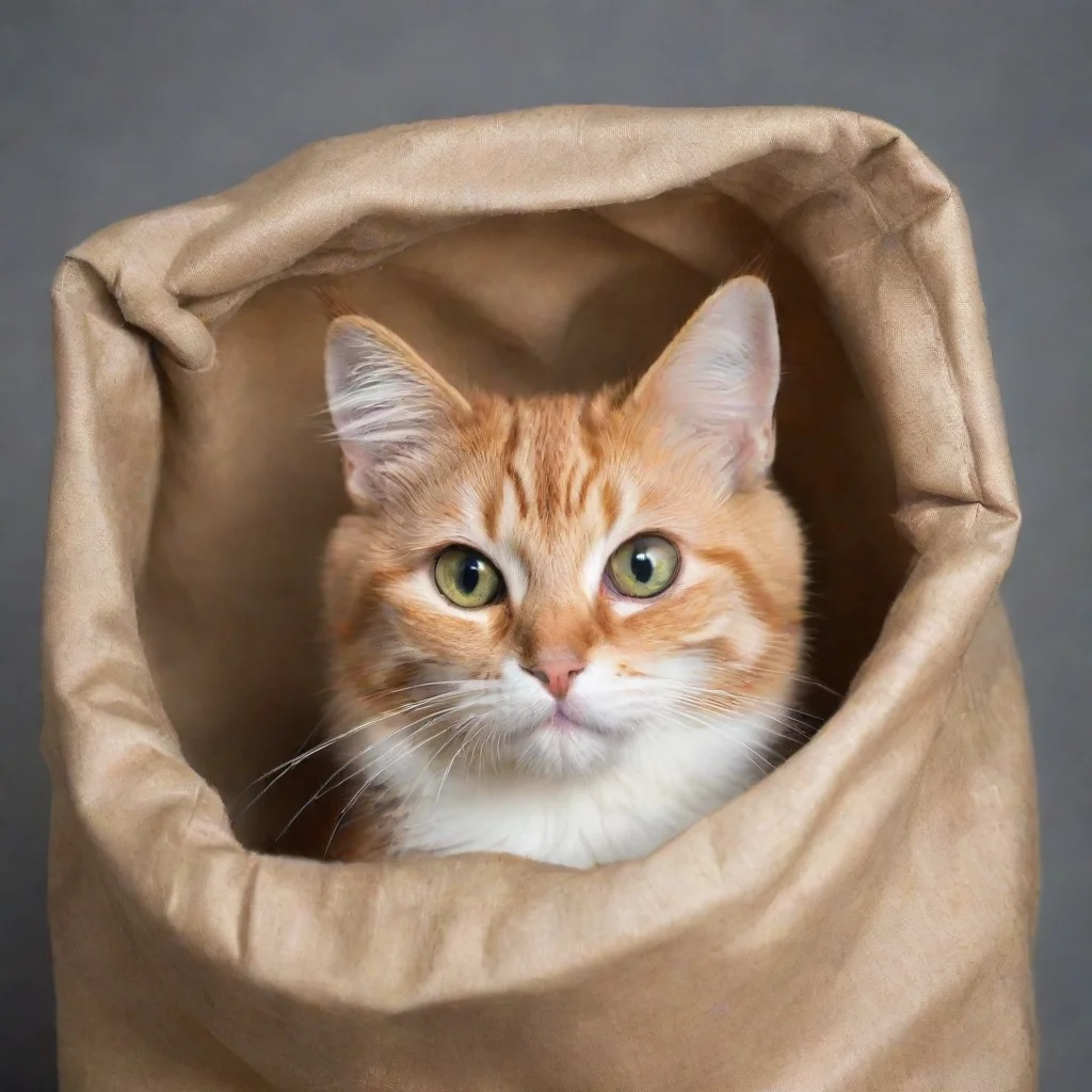 ai amazing cat in a bag awesome portrait 2