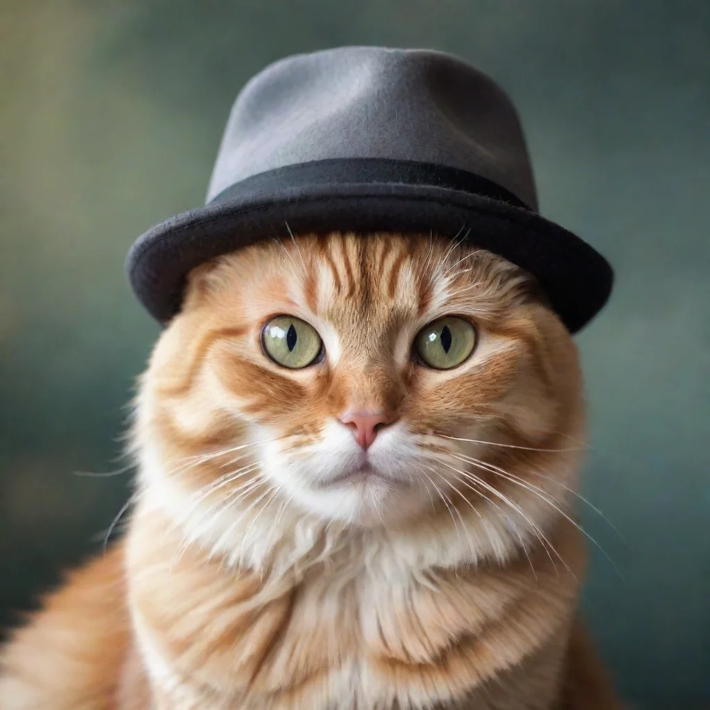 ai amazing cat in a hat awesome portrait 2