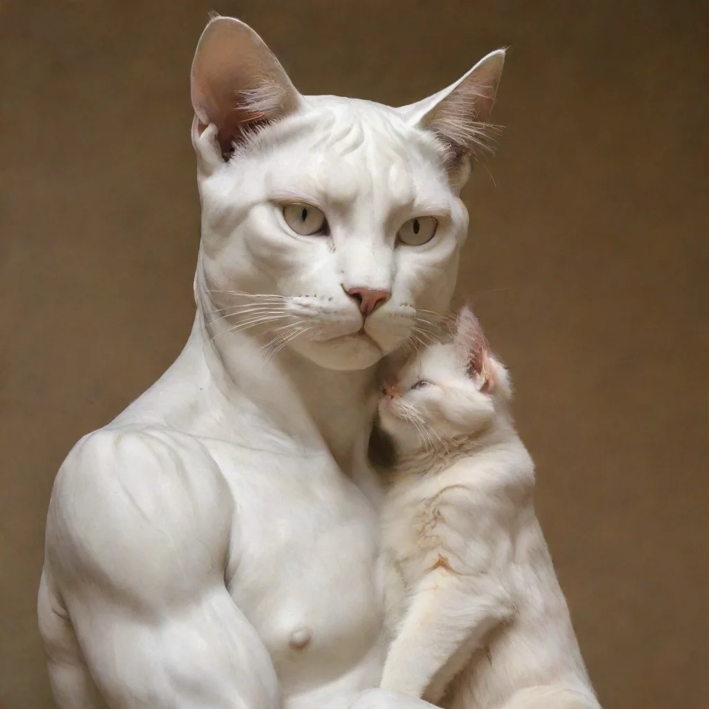ai amazing cat with michelangelo s david awesome portrait 2
