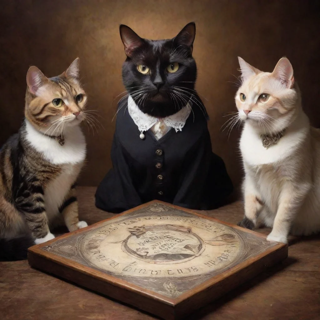 ai amazing cats playing ouija awesome portrait 2