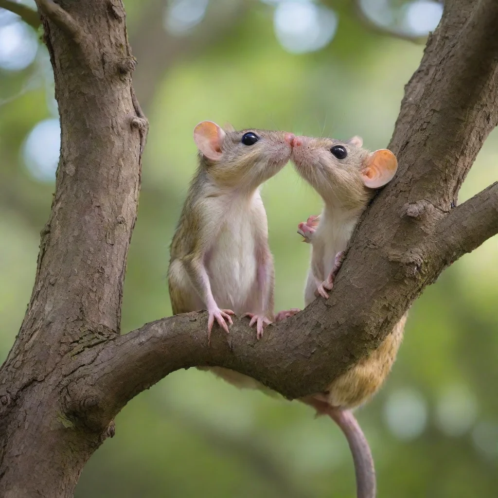ai amazing chamaleon and rat having a date in a tree awesome portrait 2