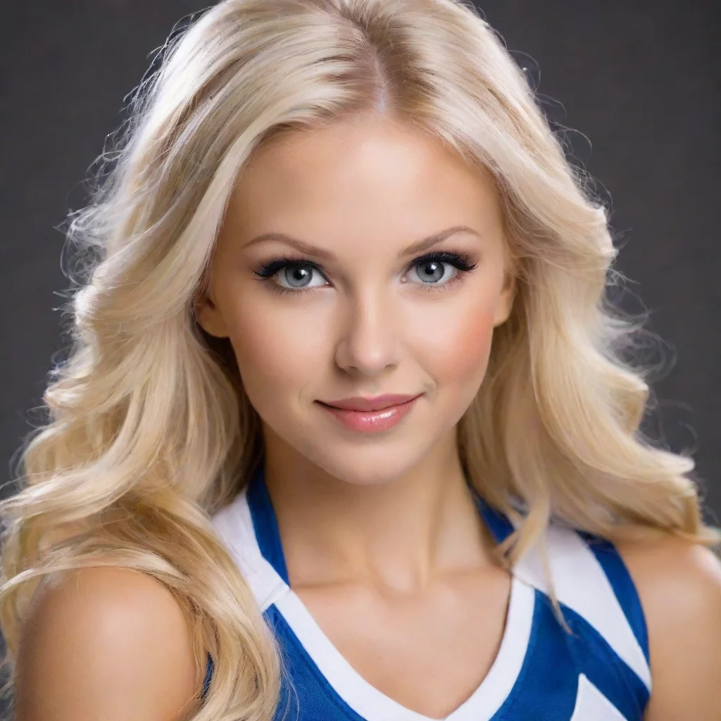 amazing cheerleader blonde awesome portrait 2