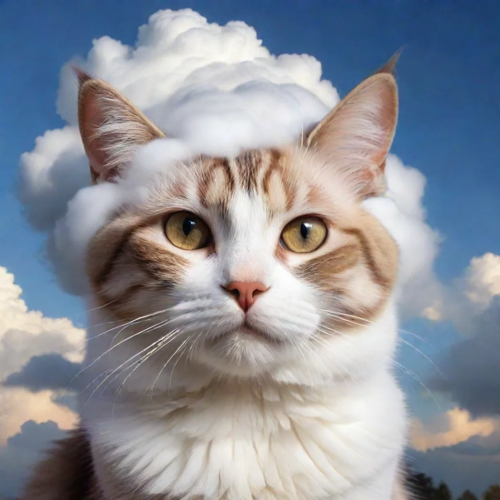 ai amazing cloud with face of a cat awesome portrait 2