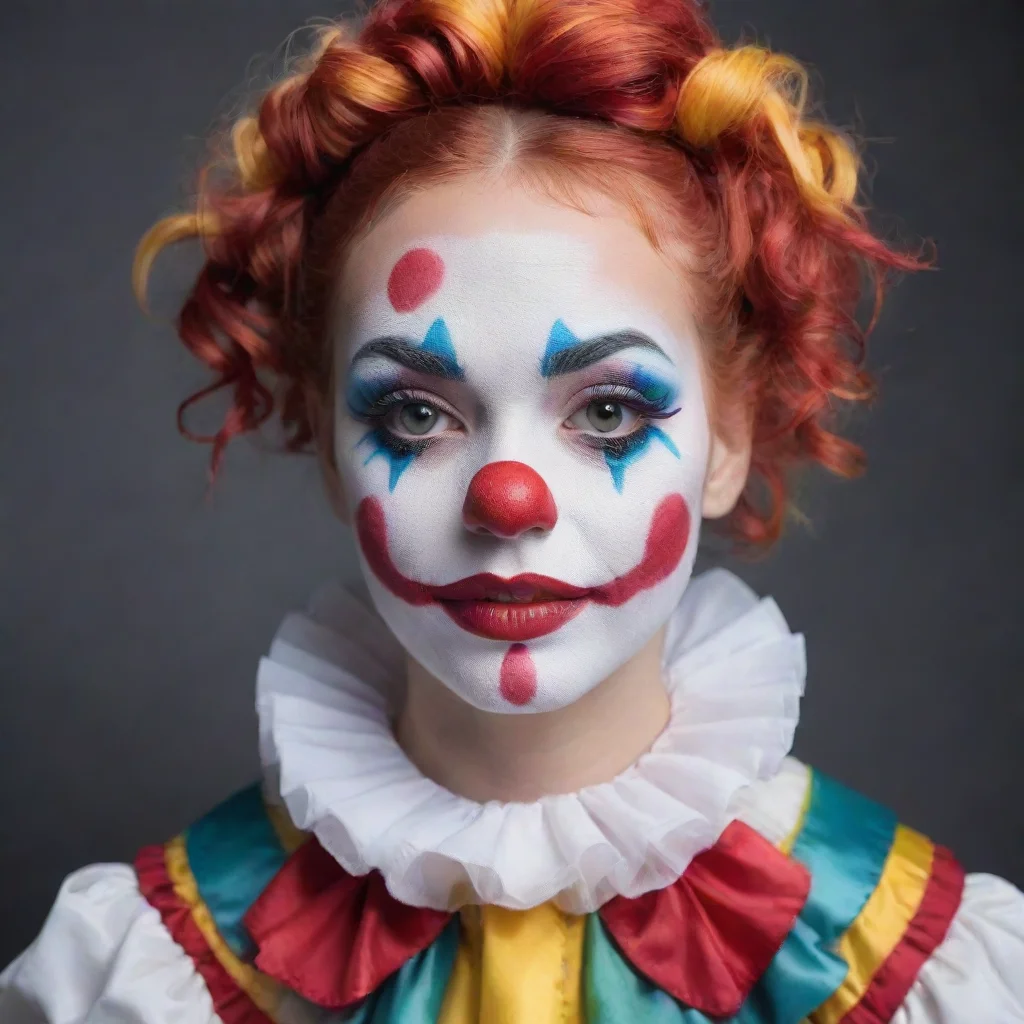 ai amazing clown girl makeover awesome portrait 2