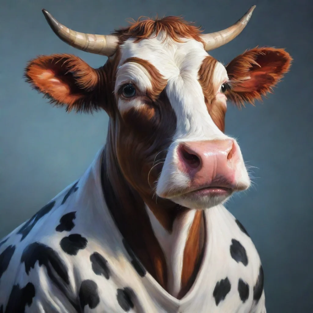 ai amazing cow cyberpank awesome portrait 2